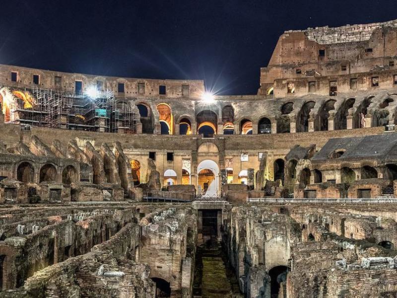 Colosseum at Night Tour with Underground & Arena Access and Roman Forum ...