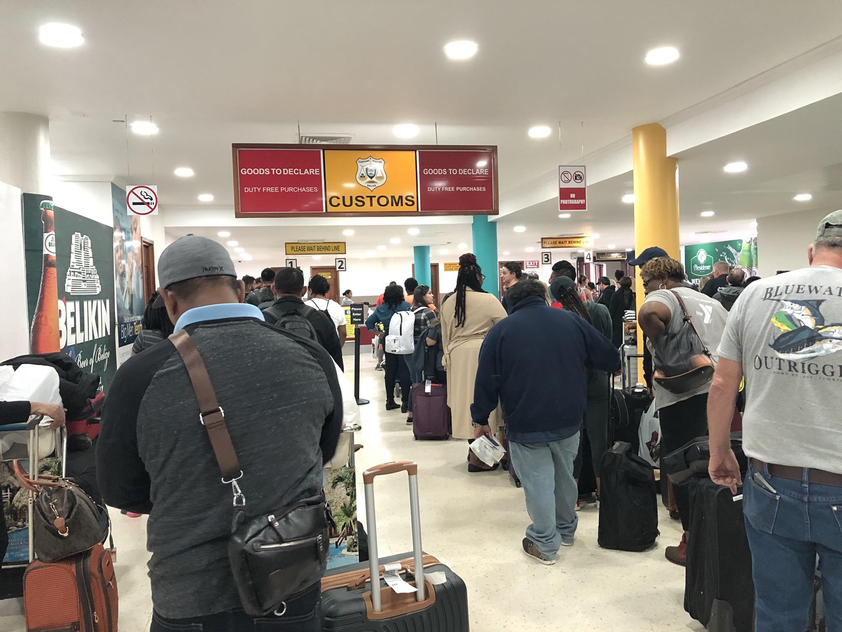 Belize Airport Customs Inspection